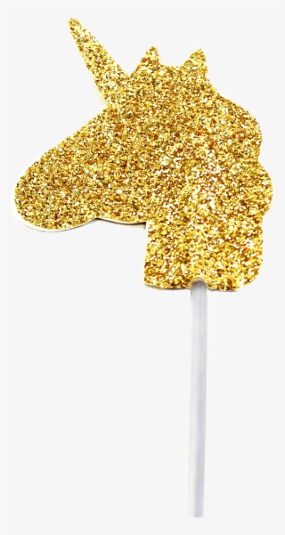 Glitter Cupcake Toppers - Unicorn Gold