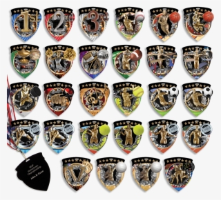 3'' Full Color Burst Medals - Football 3 Inch Medals