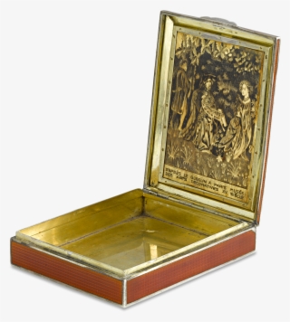 The Lany And The Unicorn Silver And Enamel Snuffbox - Antique