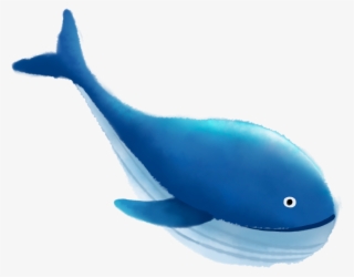 Blue Sea Swimming Whale Png And Psd - Blue Whale