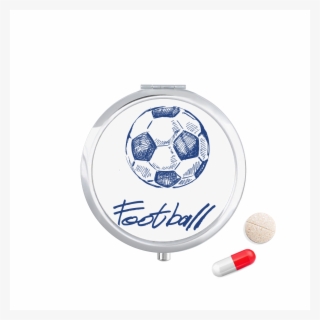 Simple Cartoon Football Blue Pattern Travel Pocket - Pharmaceutical Drug