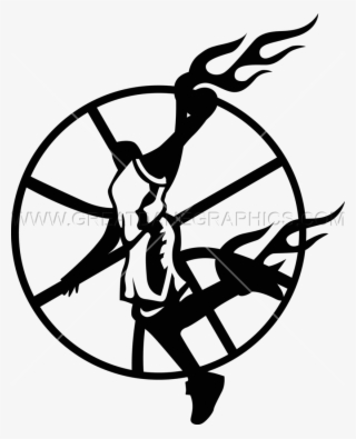 Basketball Fire Dunk - Dunking Basketball On Fire
