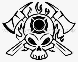 Fire Fighter Skull Production Ready Artwork For Ⓒ