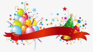 Party Hat Balloon Birthday Balloons And Transprent - Fondo De Serpentinas Y Globos