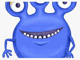 Pink Eyes Clipart Alien Creature - Three Eyed Monster