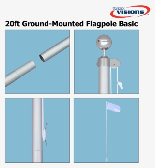 The 20ft Flagpole Is Ideal For Residential Areas, And - Flagpole