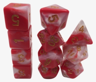 Huntress- Red And White Swirl Color With Gold Numbers - Plastic