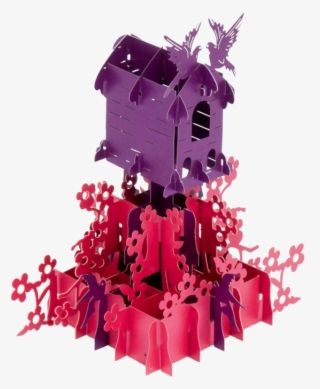 Bird House Pop Up Card - Illustration