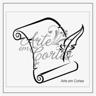 Stêncil Pergaminho - Cod - 16vr024 - Scroll Silhouette