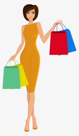 Beautiful Woman Shopping - Lady With Shopping Bags