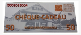 Chèque Cadeau 50 B - Signage