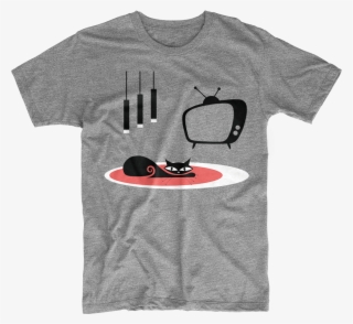 Mid Century Modern Cat T-shirt - Revolution Will Not Be Televised T Shirt