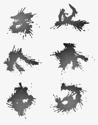 Ancient Style Splashing Ink Dot Png And Psd - Illustration