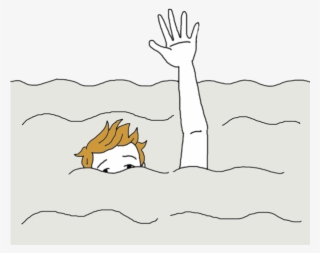 Swimming In The Sea In Dreams - Drowning In Water Cartoon