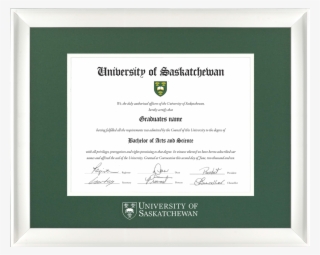 The Academic Diploma Frame - University Of Saskatchewan