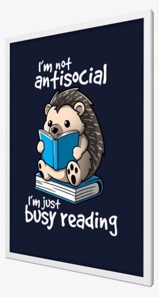 Antisocial Hedgehog, Funny, Book, Books, Reader, Kawaii, - Godaddy Com Bowl