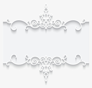 3d 3deffect Mq White Flowers Border Borders Frame Frame - Vetor Png Borda Renda