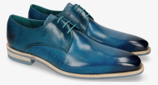Derby Shoes Lance 24 Bluette Lasercut Crown - Slip-on Shoe