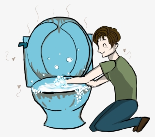 Clipart Toilet Flush Toilet - Cartoon