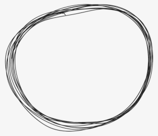 Thin Circular Doodle Rubber Stamp - Circle