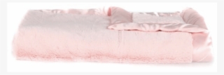 Light Pink Lush Satin Border Mini Blanket - Mattress