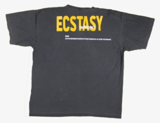 "ecstasy" Black Wash T-shirt - Active Shirt