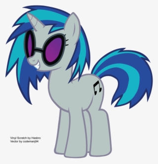 Vinyl Scratch By Hasbro Vector By Codemanj94 - Mlp Dj Pon3 Alicorn