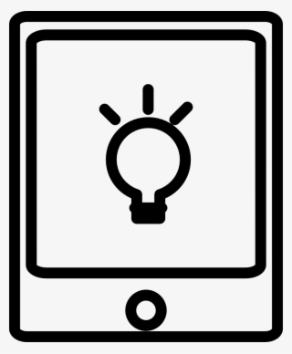 Tablet With Light Bulb Outline Comments - Tablet Computer
