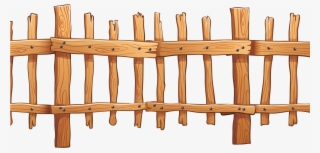Picket Fence Wood Illustration - Vector Wood Fence