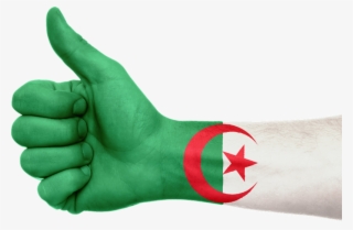 Algeria, Hand, Flag, Patrioti - Algeria Flag