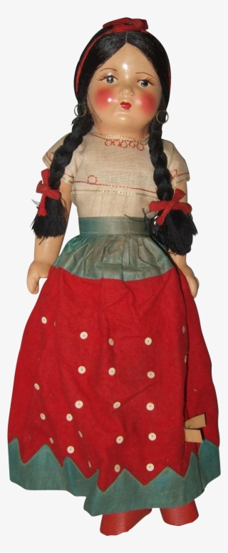 Composition And Cloth Mexican Souvenir Doll - Costume