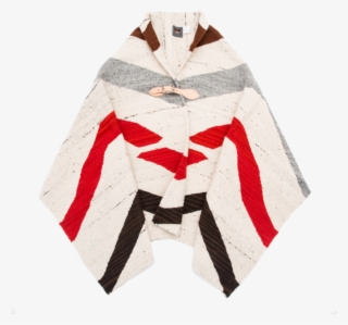 Chamula Merino Wool Blanket Poncho, Autumn Wave - Woolen