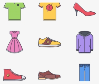 Flat Shoes Clipart Vector Png Front