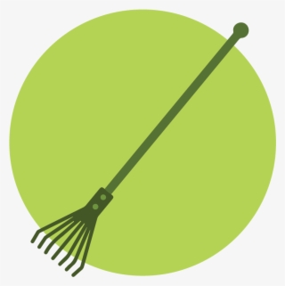 Rake Icon - Circle