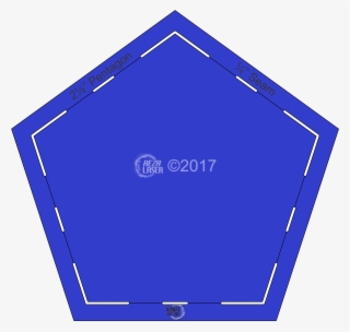 Pentagon 2½” Inch Acrylic Template Keyhole With ¼” - Bulldog Baseball