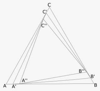 After 1 Second, A, B, And C Have Moved To A', B', And - Line Art
