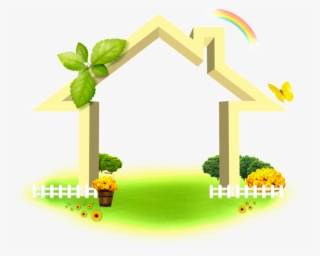 Green Fresh Cartoon Paradise Design - Illustration