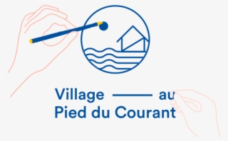 Village Au Pied Du Courant On Behance Typography Logo, - Circle