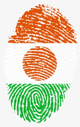 Fingerprint With The Image Of The Flag Of Nigeria - Transparent Indian Flag Hd Png