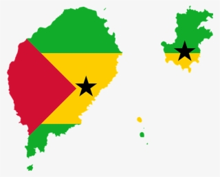 Sao Tome And Principe Flag Map - 640x514 PNG Download - PNGkit