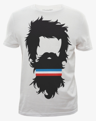 "hipster Sweatband" Graphic Tshirt Designed For Bluenotes - Bearded Man Silhouette