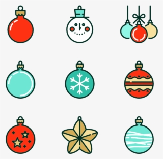 Linear Christmas Baubles 120242 Icon Pack, Christmas