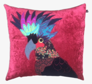 Esmeralda The Black Cockatoo - Cushion