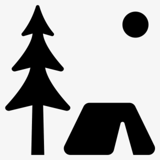 Tent In The Forest Icon - Christmas Tree