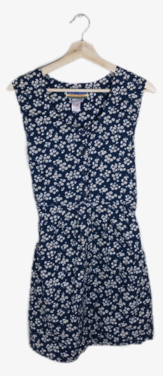 90's Navy Floral Dress - Day Dress