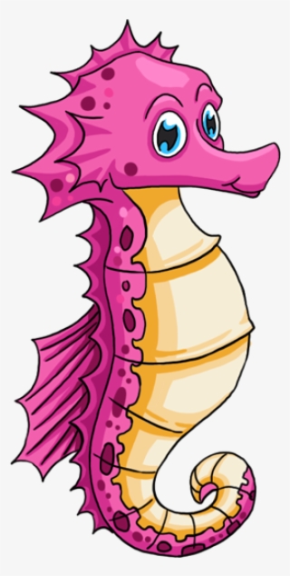 Seahorse - Pink Seahorses Cartoon