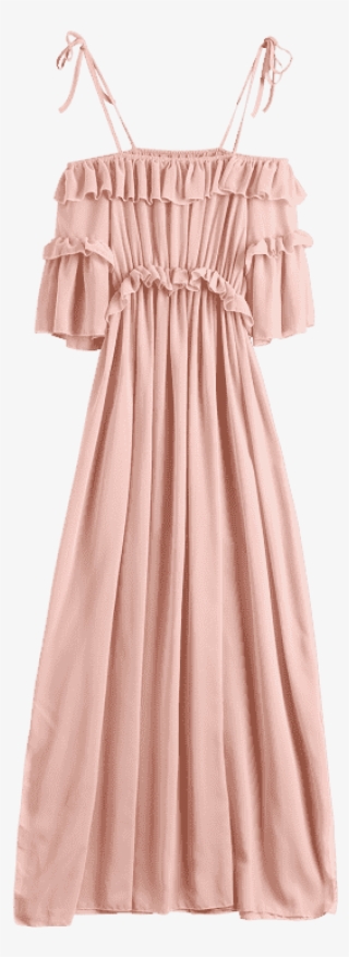 Chiffon Ruffles Beach Dress - Summer Dress With A Transparent Background