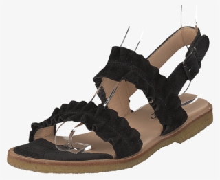 Sandal With Ruffles And Buckle Black - Sandal