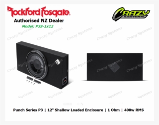 Rockford Fosgate P3s-1x12 Punch Single P3 12"shallow - Rockford Fosgate