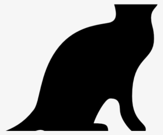Drawn Black Cat Outline